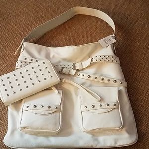 2pc Set Shoulder Bag & Wristlet